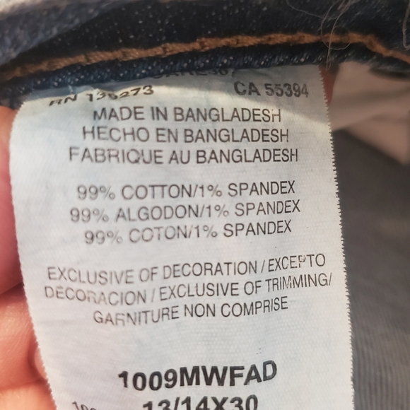 WRANGLER FLARE LEGS RAW HEM. 13/14 X 30 DENIM JEANS WESTERN - Picture 8 of 8